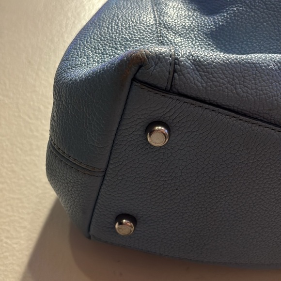 Coach Light Blue Leather Shoulder Bag - Picture 4 of 16